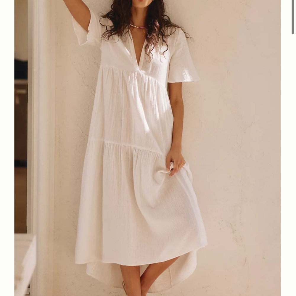 Anthropologie The Kallie Flowy Maxi Dress